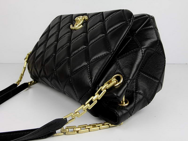 7A Replica Chanel A50360 Lambskin Leather Flap Bags Black